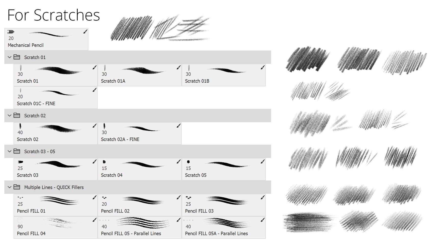 70+高仿素描铅笔PS笔刷